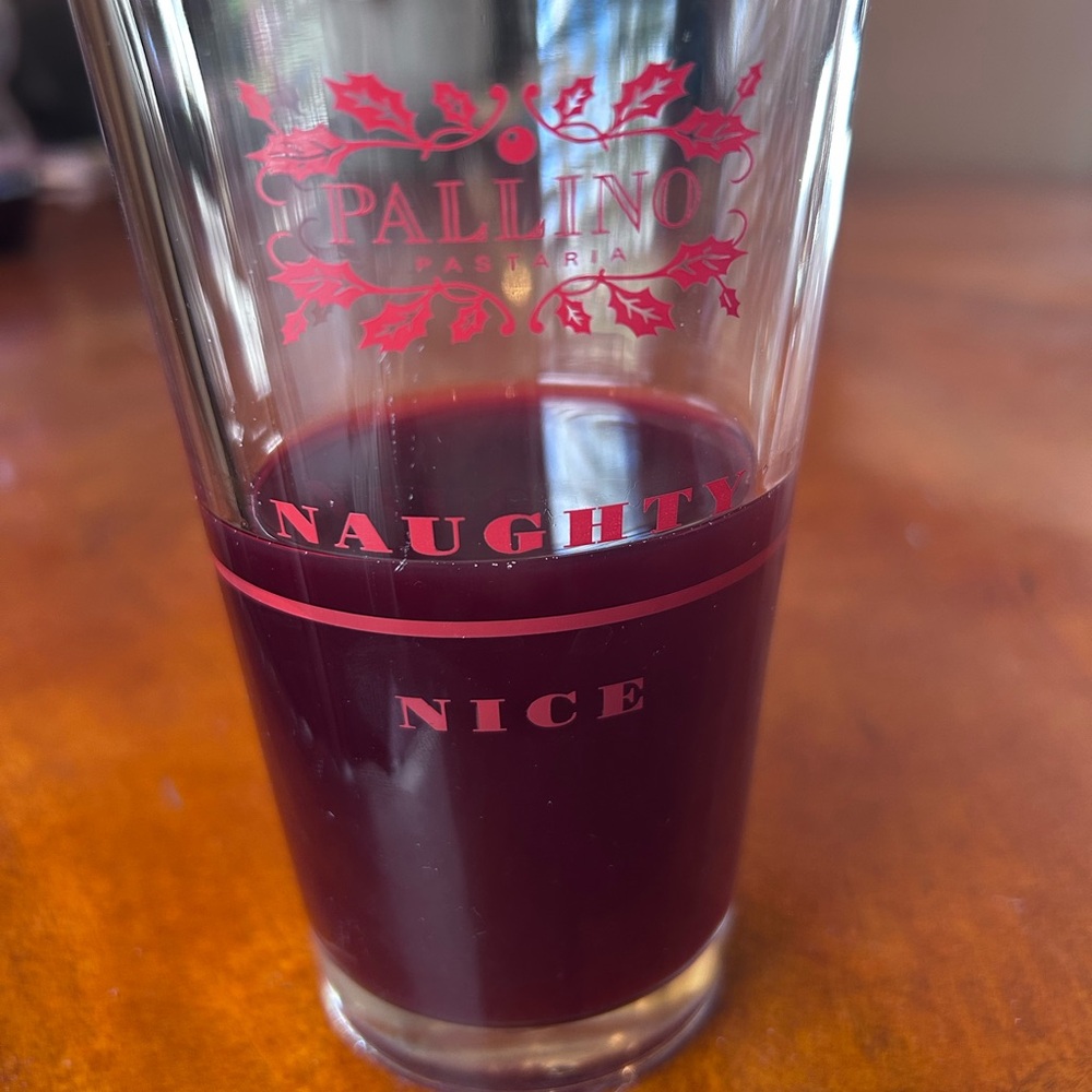Pallino 'Naughty / Nice' Holiday Glass